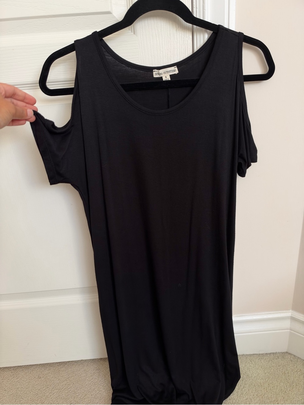 Black Open Shoulder Women’s Dress